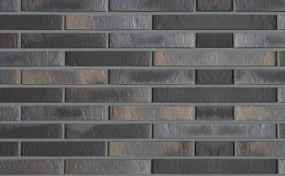 Кирпич клинкерный пустотелый Roben Chelsea basalt-bunt, 210*100*52 мм