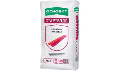 Фасадная штукатурка ОСНОВИТ СТАРТВЭЛЛ PC21 (ранее серия Т-21), 25 кг