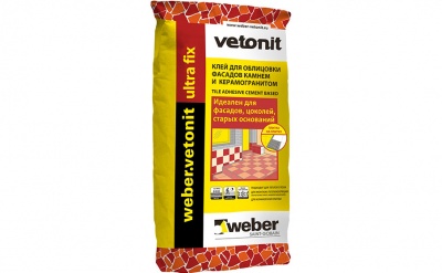 Плиточный цементный клей усиленный weber.vetonit ultra fix, 25 кг